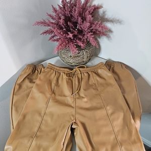 Faux leather pants